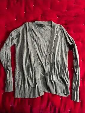 Banana Republic Gray Lightweight Button-Front Women's Cardigan